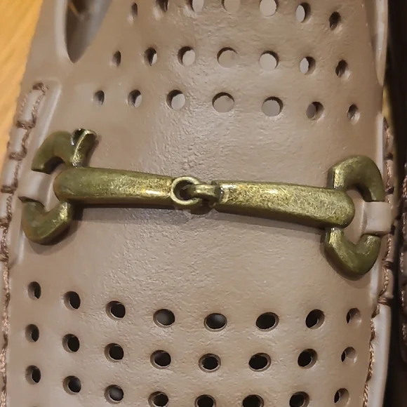 Floafers-Men's Water Shoes - Brown With Gold Accent. - Picture 3 of 9